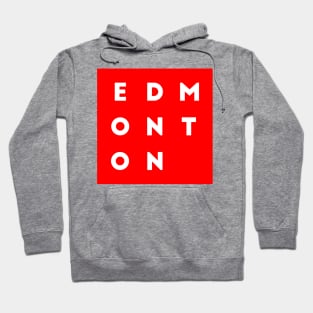 Edmonton | Red square, white letters | Canada Hoodie